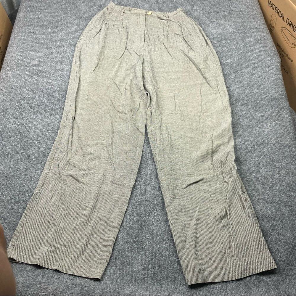Ann Taylor Women's Rayon Wool High Rise Pleated Placket Wide Leg Trouser Pants S